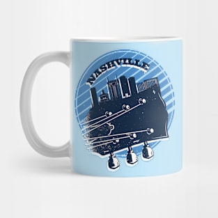 Vintage Nashville Skyline on Guitar Headstock Mug